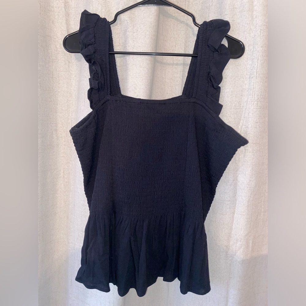 Cropped peplum tank top
